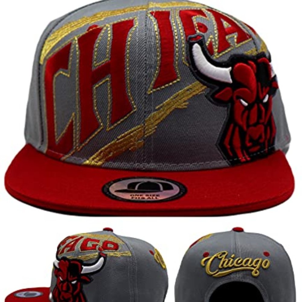 Chicago Premium Tornado Snapback Hat Gray/Red